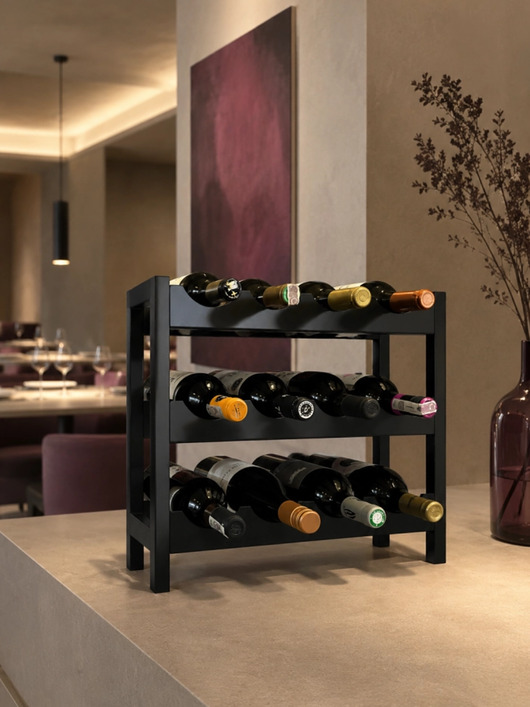 organizery Metalowy stojak na wino Ribera 12