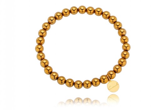 BRANSOLETKA hematyt + srebro 925 pozłacane Coccola JEWELLERY