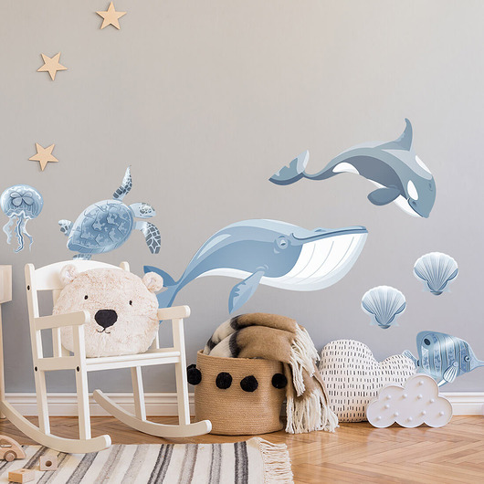 naklejki ścienne do pokoju dziecka OCEAN - naklejki na ścianę