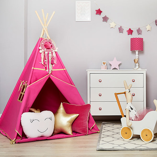 namioty i tipi dla dzieci Namiot Tipi - Gold Fuchsia