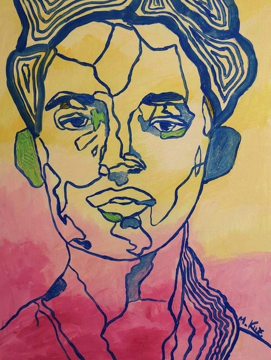 obrazy Obraz ręcznie malowany portret mężczyzny