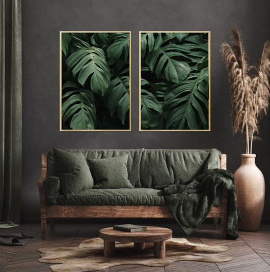 plakaty DWA PLAKATY galeria botaniczne rośliny