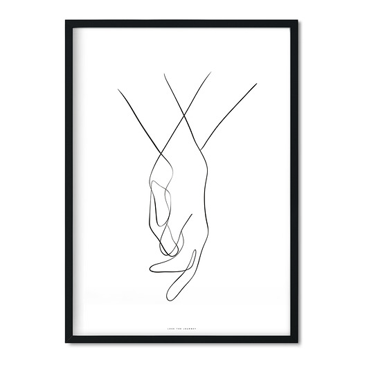 Dłonie Linie Ślub Plakat Love The Journey