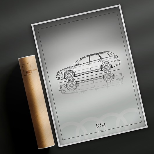 plakaty Plakat Motoryzacja - Audi RS4