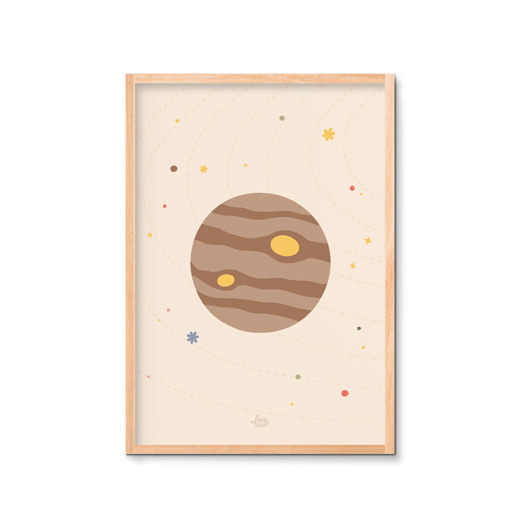 plakaty Planeta Jowisz plakat Montessori
