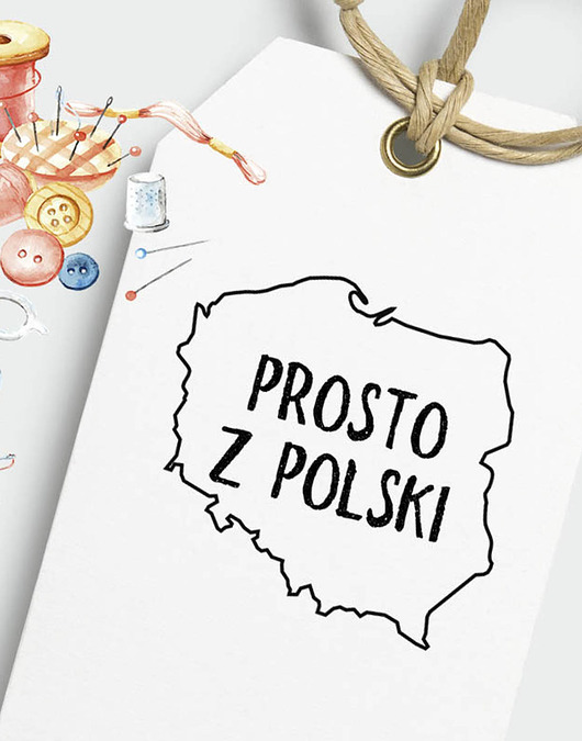 stemple Pieczątka dla rękodzielnika z napisem prosto z Polski