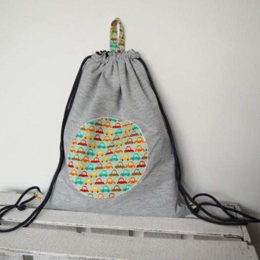 Dresbag- wodoodporny worko-plecak- Auta Mięta craftKASIA