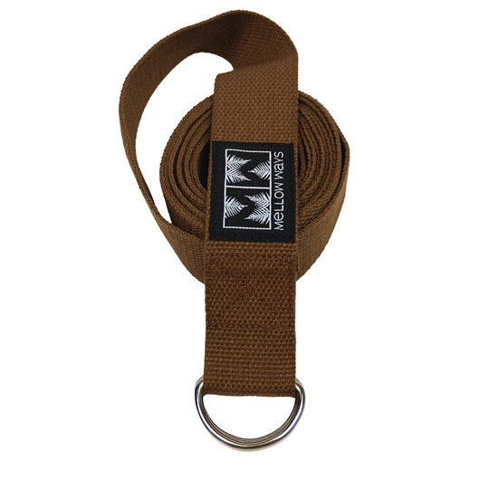 akcesoria do jogi Bawełniany pasek do jogi i do rozciągania 3,8x250cm Umber