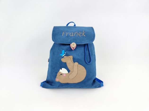 torebki, worki i plecaki dziecięce Personalizowany plecak przedszkolaka, plecak z misiem, plecak z imieniem