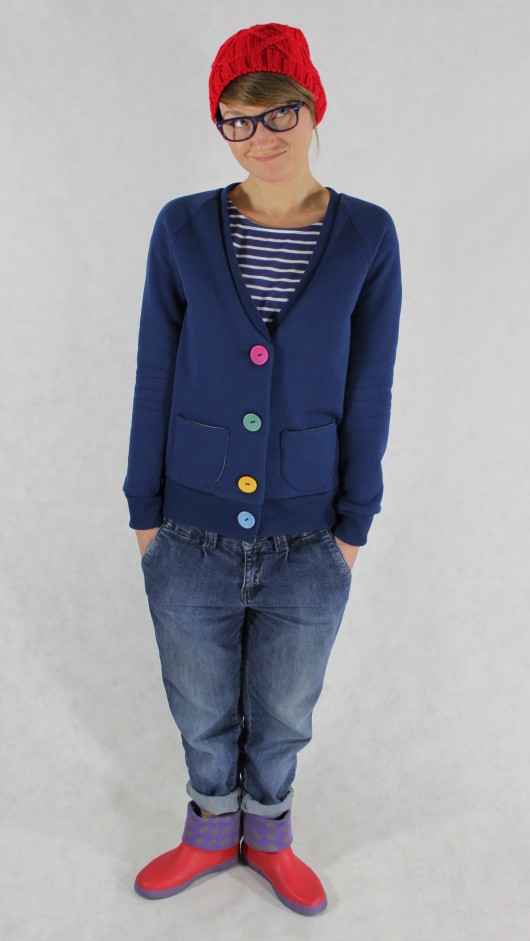 Rainbow Cardigan Miss Button