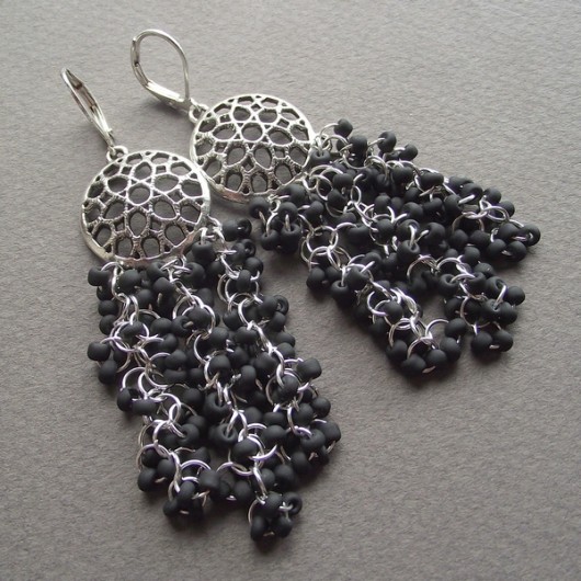 bellydance chain mail czarne AgiTo Pracownia Artystyczna