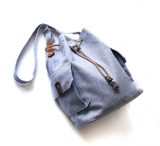 torba - blue&grey&chocolate&camel- elfagado