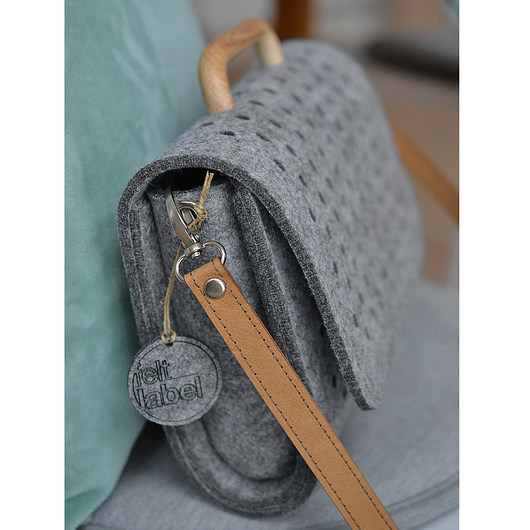 Mała szara filcowa torebka Felt&Wood limitowana  felt label