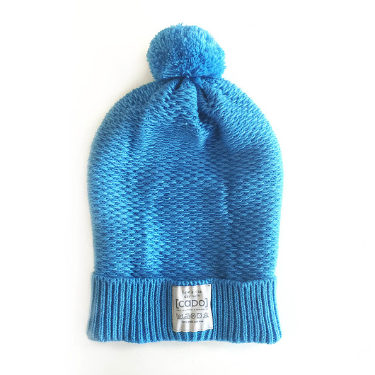 Czapka Beanie Pompon Niebieski CADOaccessories