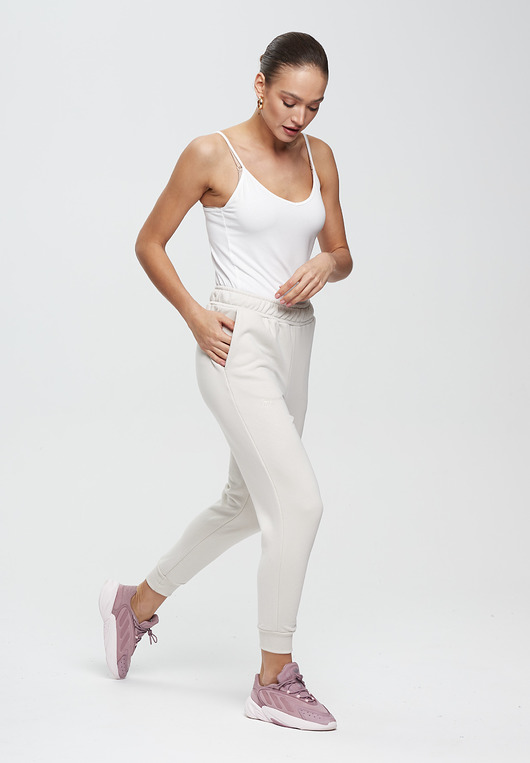 spodnie dresowe damskie Spodnie dresowe STUDIO Bianco damskie