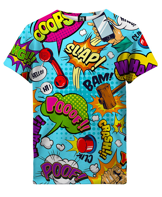 t-shirty dla dziewczynki T-shirt Girl DR.CROW Komiks Blue