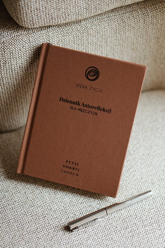 kalendarze i plannery DZIENNIK AUTOREFLEKSJI dla mężczyzn - kawowy braz - niedatowany