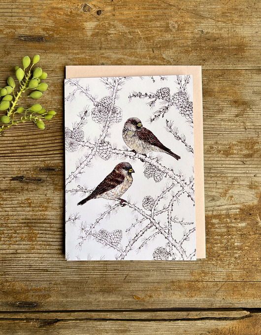 kartki okolicznościowe - wydruki Wróbelki- Kartka- Grafika- Ilustracja- Ptaki