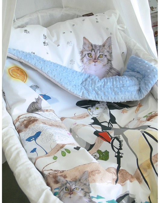 Kocyk Maluszka Kot w Butach 80x100 cm - kolekcja Blanket Story