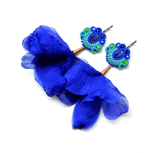 kolczyki soutache Sutaszowe kolczyki SAPHIR