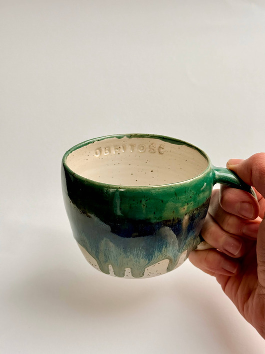 kubki Kubek z napisem "Obfitość" 420ml, zieleń