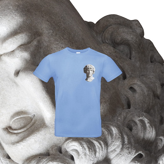 t-shirty męskie Błękitna KOSZULKA męska DAVID