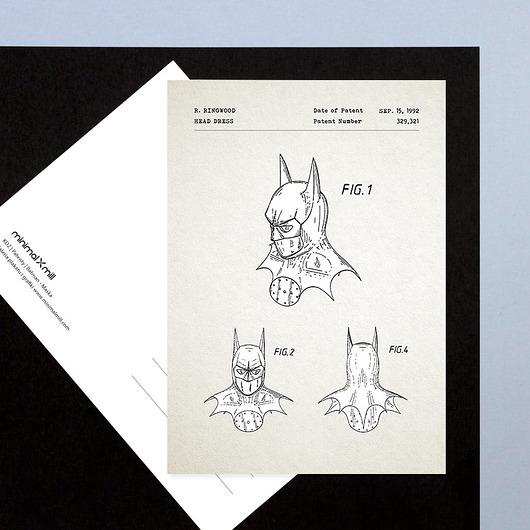 Plakat Batman - Maska - pocztówka minimalmill