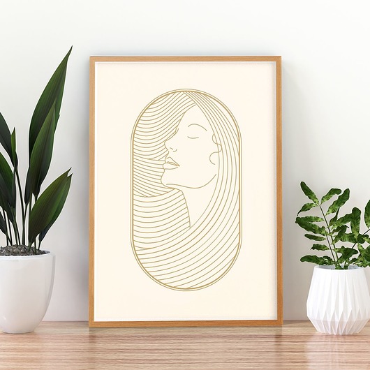 Plakat Twarz Kobiety - Art Deco trochę na ścianę