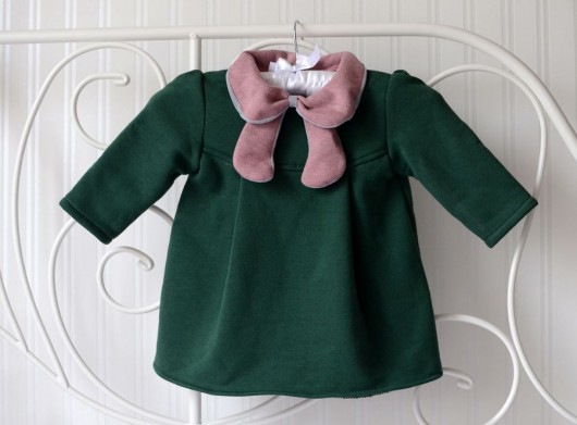 sukienka Winter Bow - zielona  FoureMki