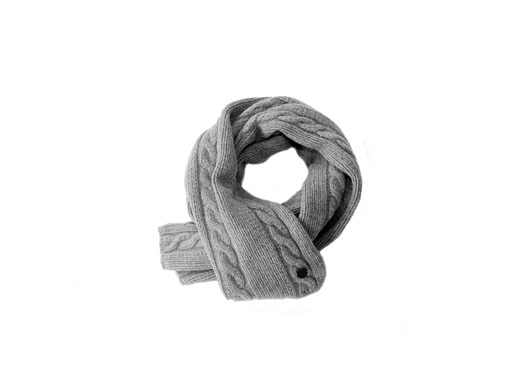 Szalik z owczej wełny DARK GREY MELANGE Le petit cochonnet