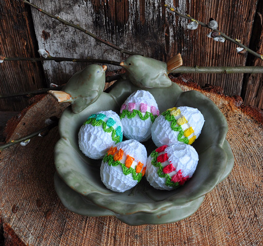 jajka wielkanocne Koronkowe pisanki 5szt