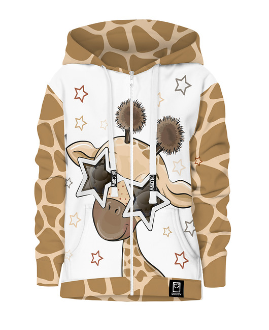 bluzy dla chłopców Bluza Zamek Chłopiec DR.CROW Cute Giraffe