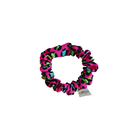 gumki do włosów Scrunchie do włosów, gumka do włosów z wiskozy Panterka candy MINI