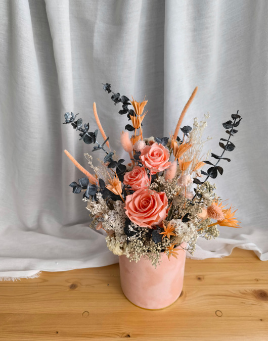 dodatki - różne Brzoskwiniowy kwiatowy box