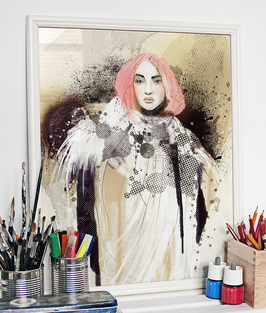 grafiki i ilustracje Pink