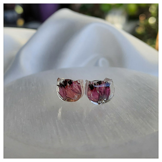 Kolczyki sztyfty z dzwoneczkami Figa handmade accessories