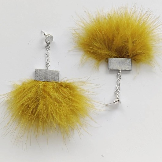 kolczyki z piórami PIÓRKO kolczyki