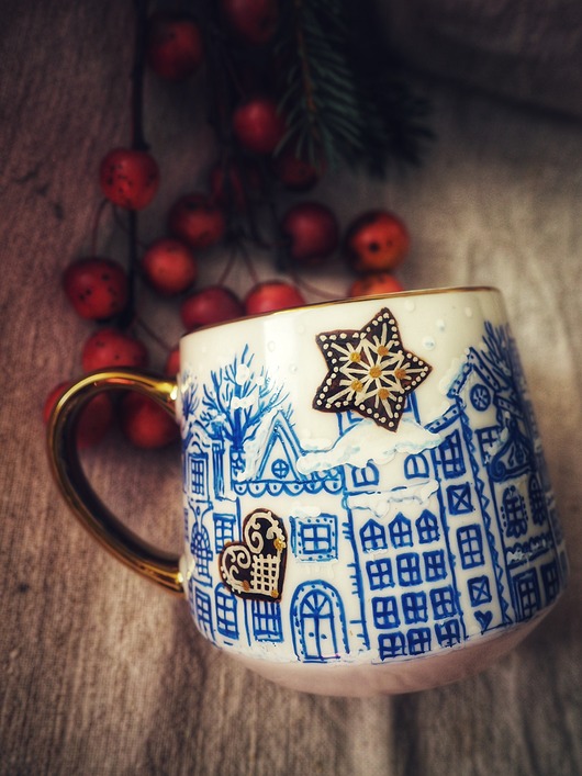 kubki Zimowy kubek MIASTO