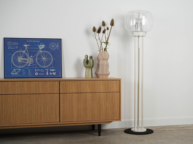 lampy podłogowe Lampa podłogowa, szkło Murano, włoski design, lata 70, produkcja: Włochy