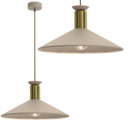 lampy wiszące Kaszmirowa lampa sufitowa z dużym kloszem 36 cm