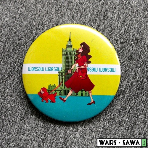 MAGNES 56 mm - Dama z pieskiem żółta! LOVE POLAND DESIGN