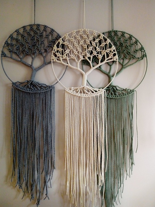 makramy Drzewo życia średnica 40 cm od ręki