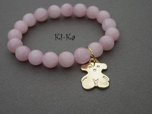 Pink bear -  bransoletka KiKa pracownia