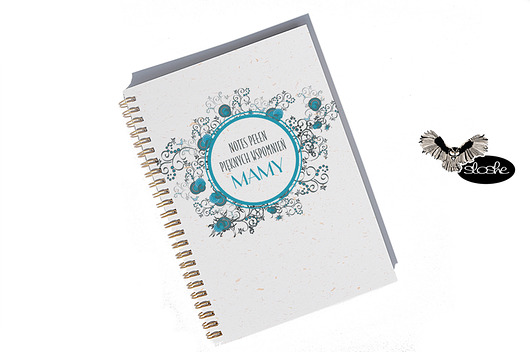 notes pięknych wspomnień Mamy, recycled notatnik Sowia Aleja