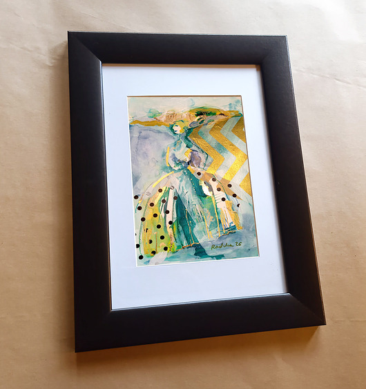 obrazy Kumoszka 35 - akwarela 16x24 cm unikat