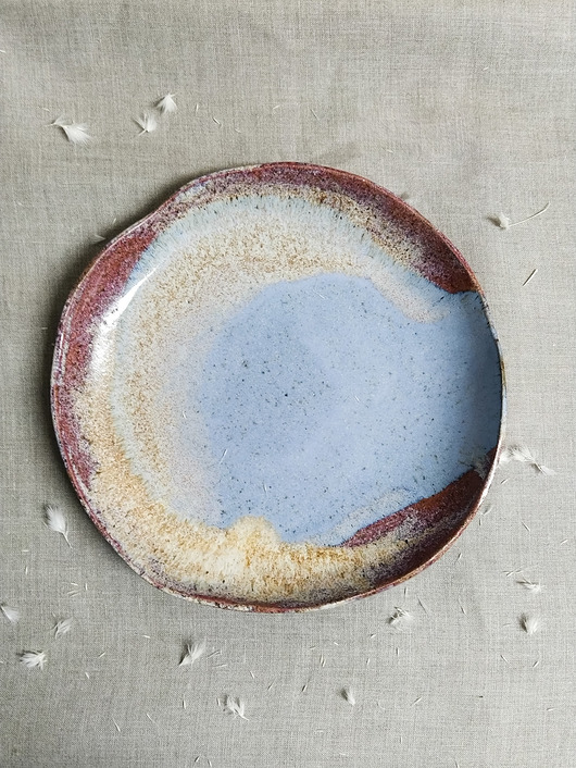 Ceramiczny talerz dekoracyjny kolekcja SKY drobne sztuki
