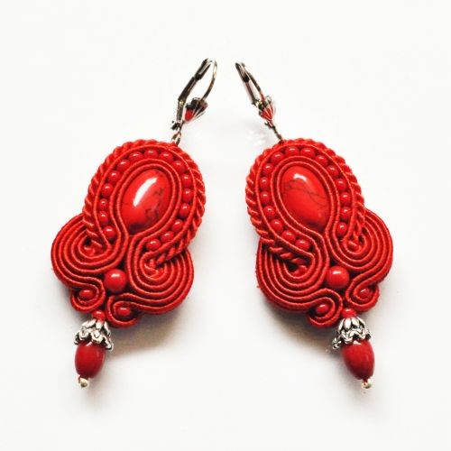 kolczyki soutache Sutaszowe kolczyki ENCARNADO
