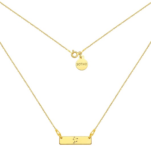 srebrne naszyjniki Złoty naszyjnik z konstelacją Wagi