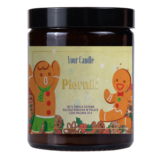 świece zapachowe ŚWIECA SOJOWA PIERNIK 180 ml - YOUR CANDLE