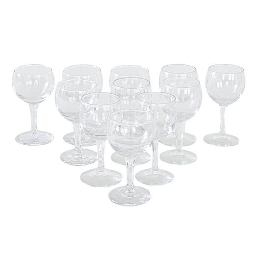 szklanki i kieliszki Komplet kieliszków do wina, duński design, lata 70, produkcja: Dania